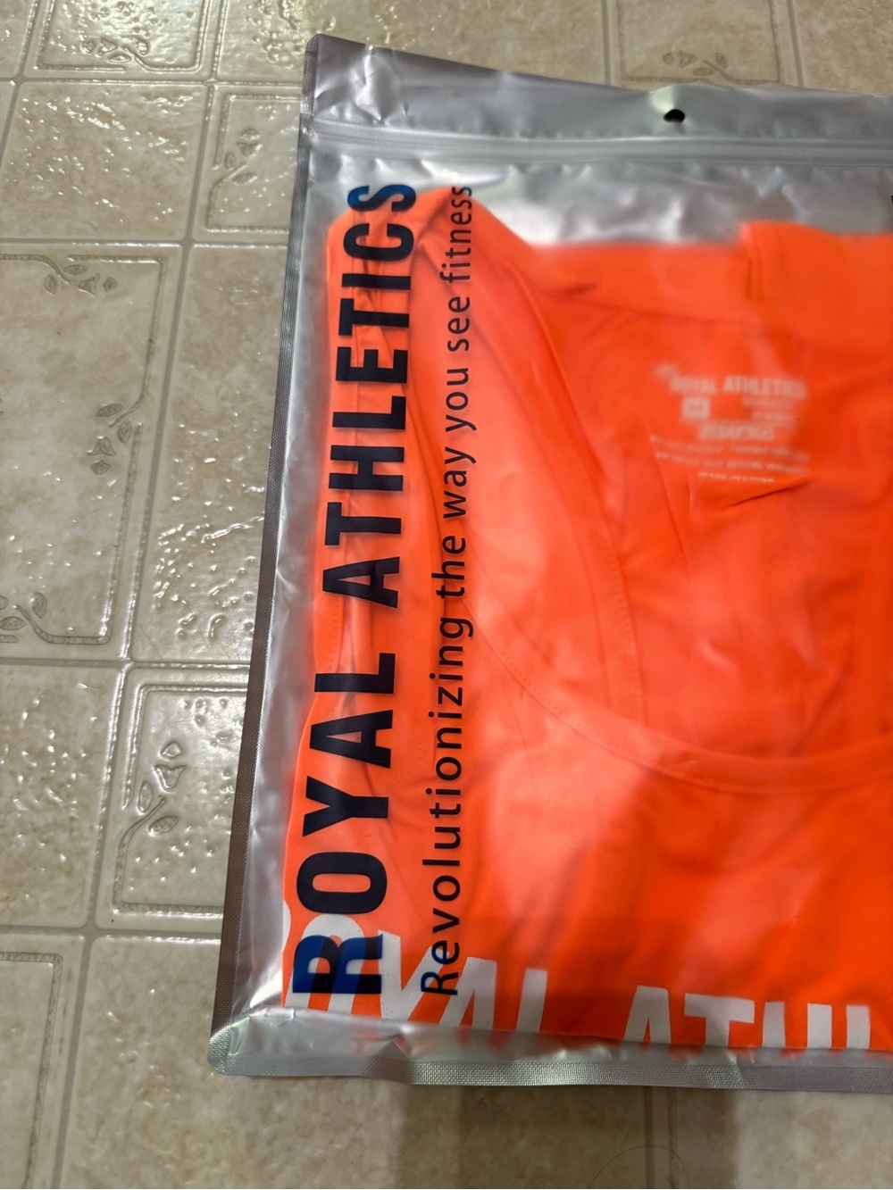Men's Orange (Stringer) Racerback Tank - Picture 6 of 6